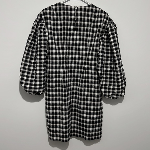 J. Crew Puff Sleeve Mini Dress in Textured Plaid Medium NWT - Picture 16 of 16